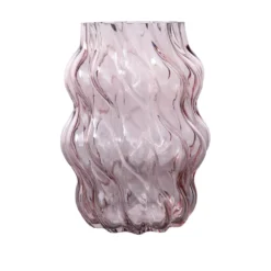 Vaso arredo vetro 24 cm rosa
