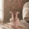 Vaso arredo vetro rosa 23 cm
