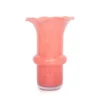 Vaso arredo vetro rosa 24,5 cm