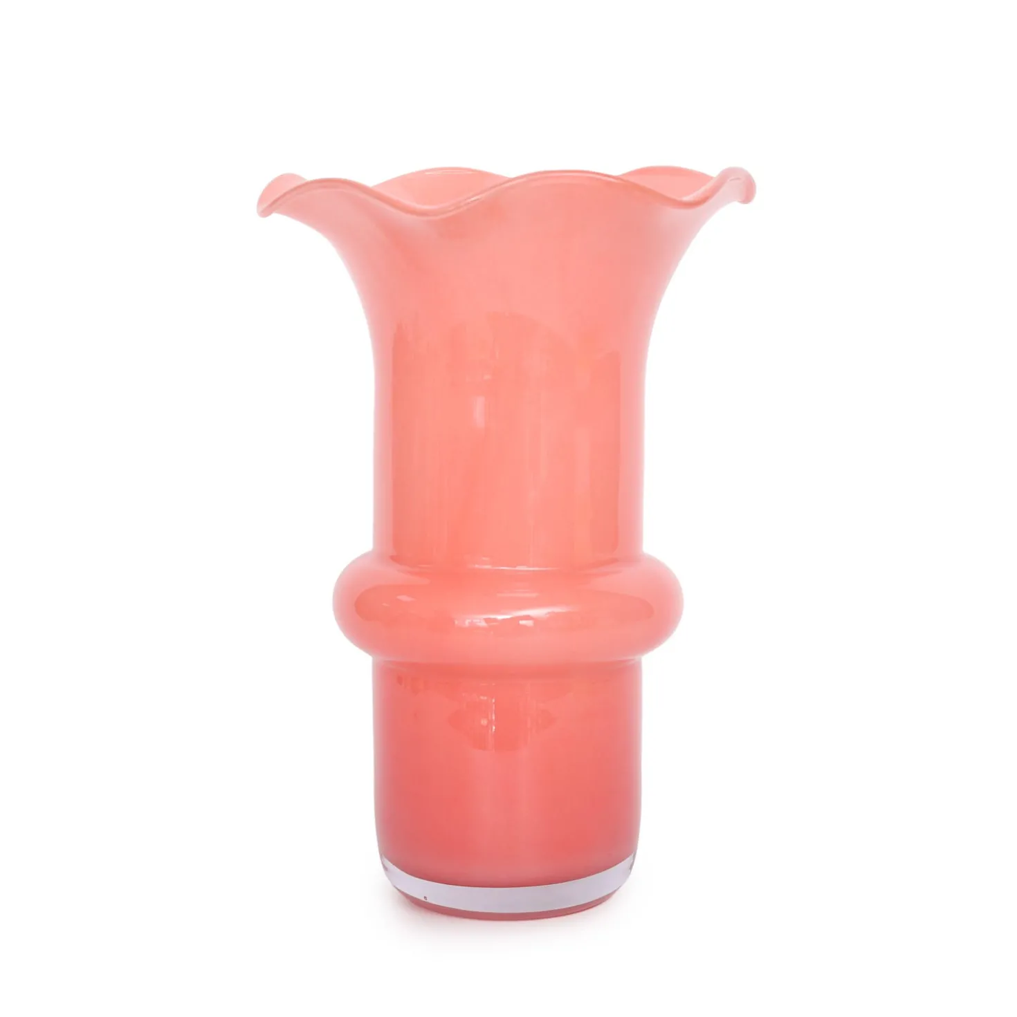 Vaso arredo vetro rosa 24,5 cm