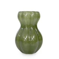 Vaso arredo vetro verde 25 cm