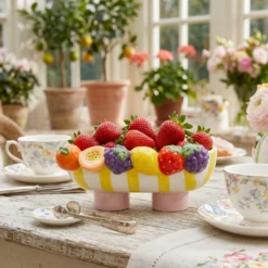 Vaso decoro frutta 24,5x14 cm Florafruit ceramica