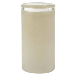 Vaso in vetro 20x10,5 cm beige
