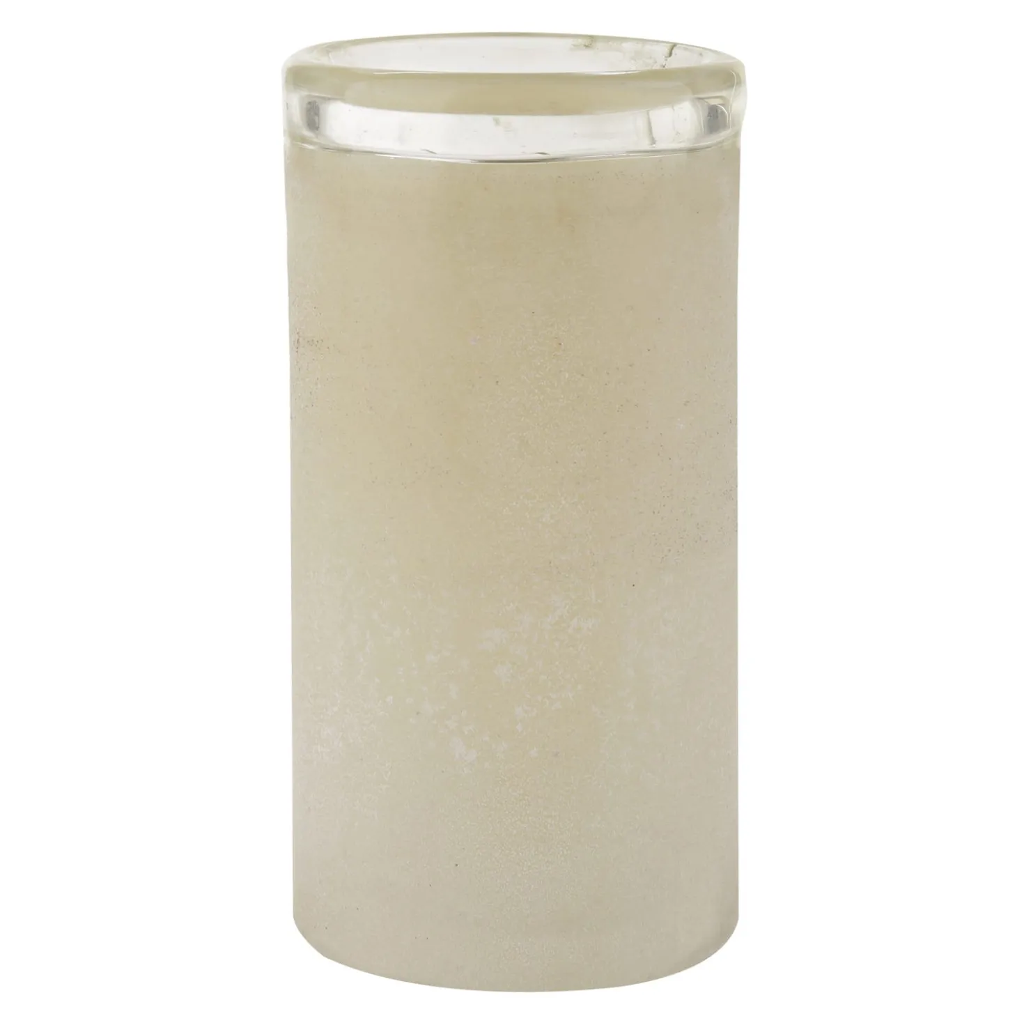 Vaso in vetro 20x10,5 cm beige