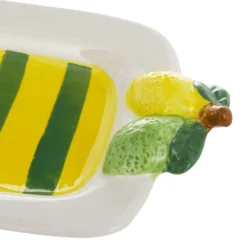 Vassoio decoro limoni 30x15,5 cm Florafruit ceramica