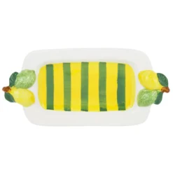 Vassoio decoro limoni 30x15,5 cm Florafruit ceramica