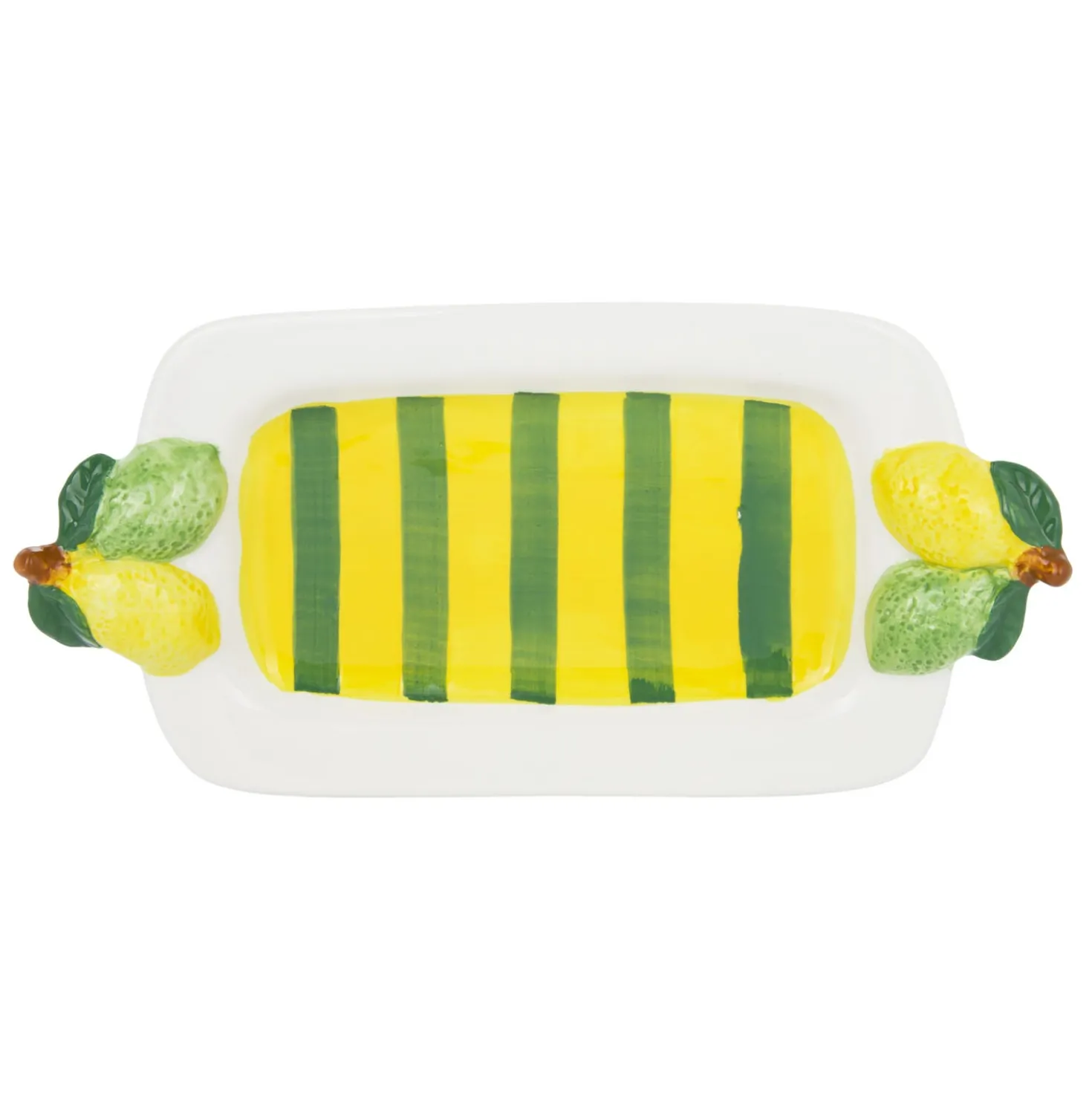 Vassoio decoro limoni 30x15,5 cm Florafruit ceramica