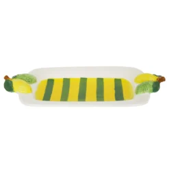Vassoio decoro limoni 30x15,5 cm Florafruit ceramica