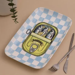 Vassoio Mediterranean pop in ceramica 31x20 cm