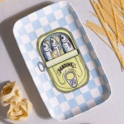 Vassoio Mediterranean pop in ceramica 31x20 cm