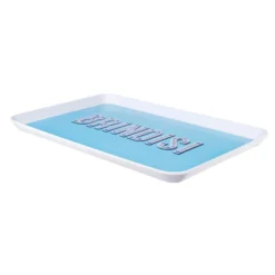 Vassoio melammina 33x22 cm azzurro Maiolika