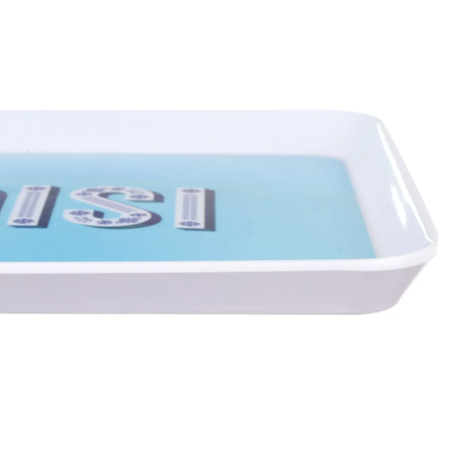 Vassoio melammina 33x22 cm azzurro Maiolika