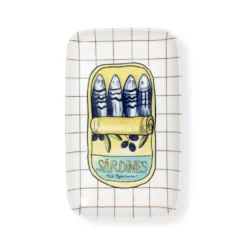 Vassoio sardine in ceramica 31x20 cm