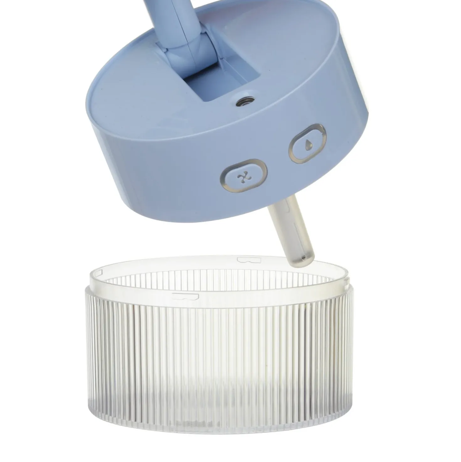 Ventilatore portatile con nebulizzatore azzurro