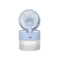 Ventilatore portatile con nebulizzatore azzurro