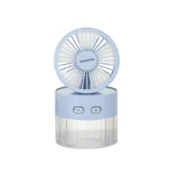 Ventilatore portatile con nebulizzatore azzurro