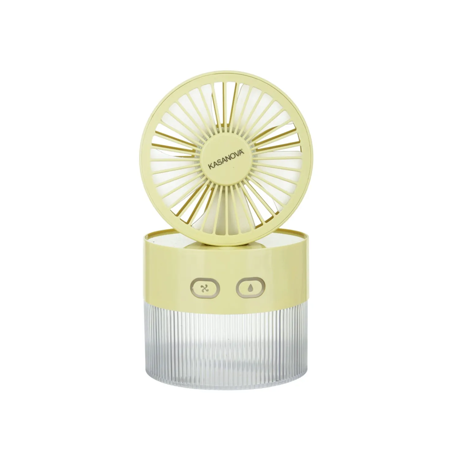 Ventilatore portatile con nebulizzatore giallo
