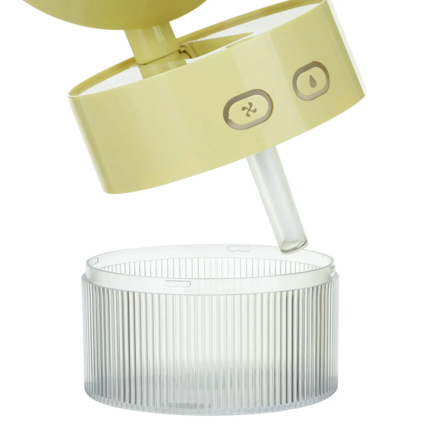 Ventilatore portatile con nebulizzatore giallo