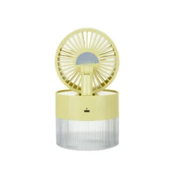 Ventilatore portatile con nebulizzatore giallo