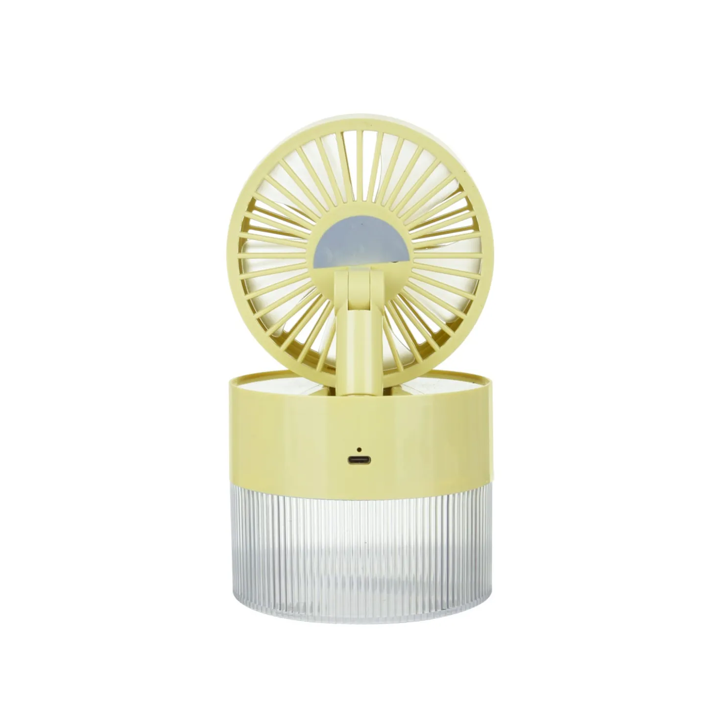 Ventilatore portatile con nebulizzatore giallo