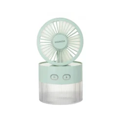 Ventilatore portatile con nebulizzatore verde