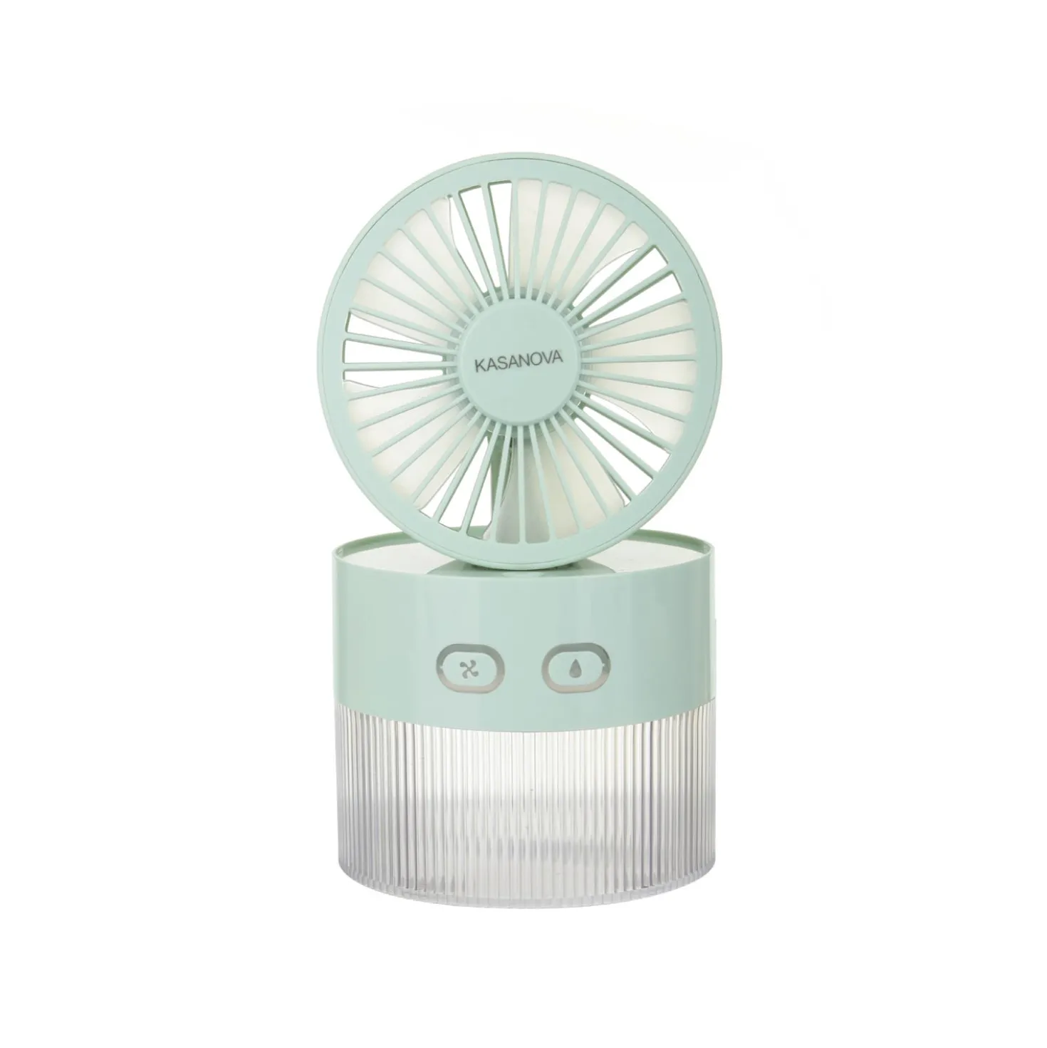 Ventilatore portatile con nebulizzatore verde