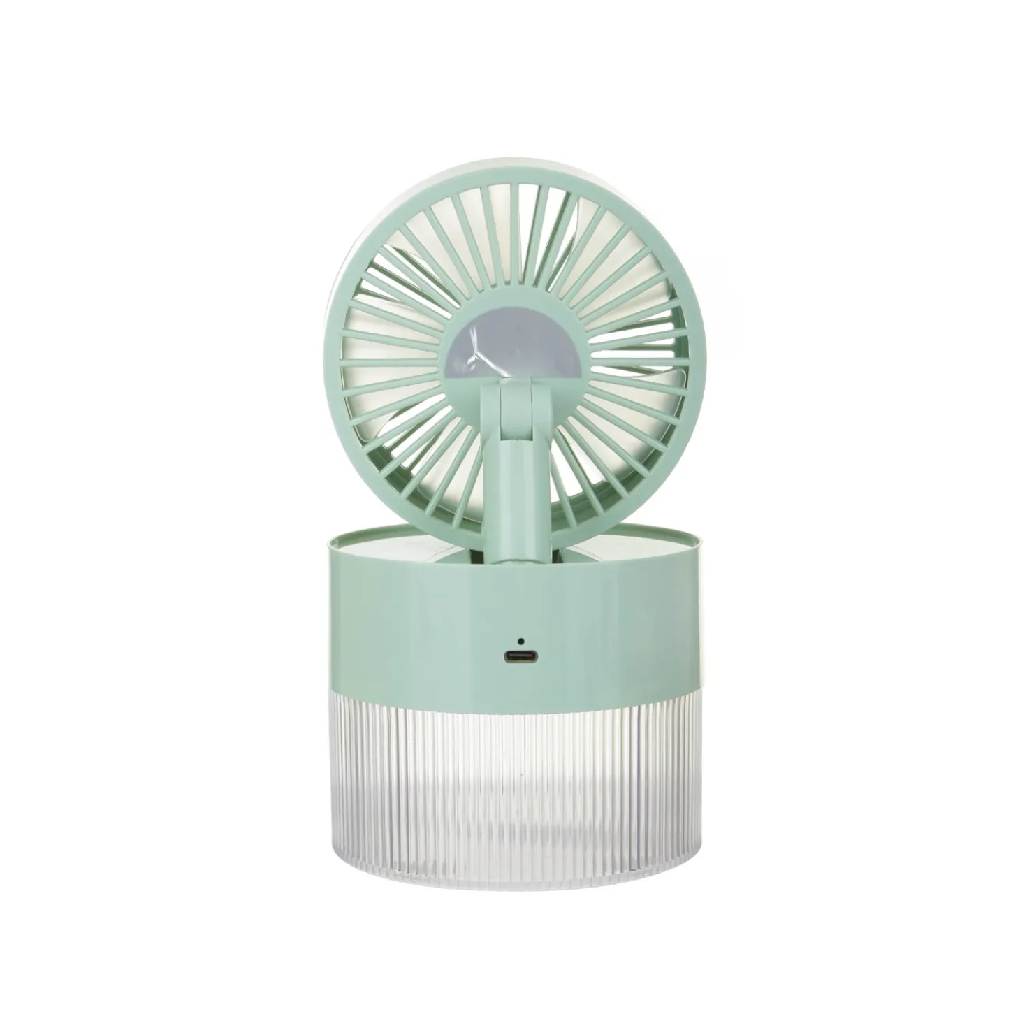 Ventilatore portatile con nebulizzatore verde