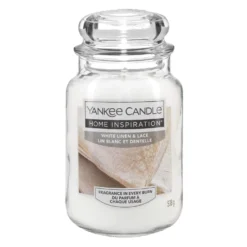 White Linen Lace, candela in giara grande Yankee Candle