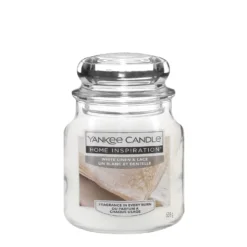 White Linen Lace, candela in giara piccola Yankee Candle