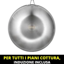 Wok 28 cm con coperchio a 3 strati Tri - ply
