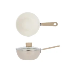 Wok 16 cm Mini Fantasy con coperchio beige