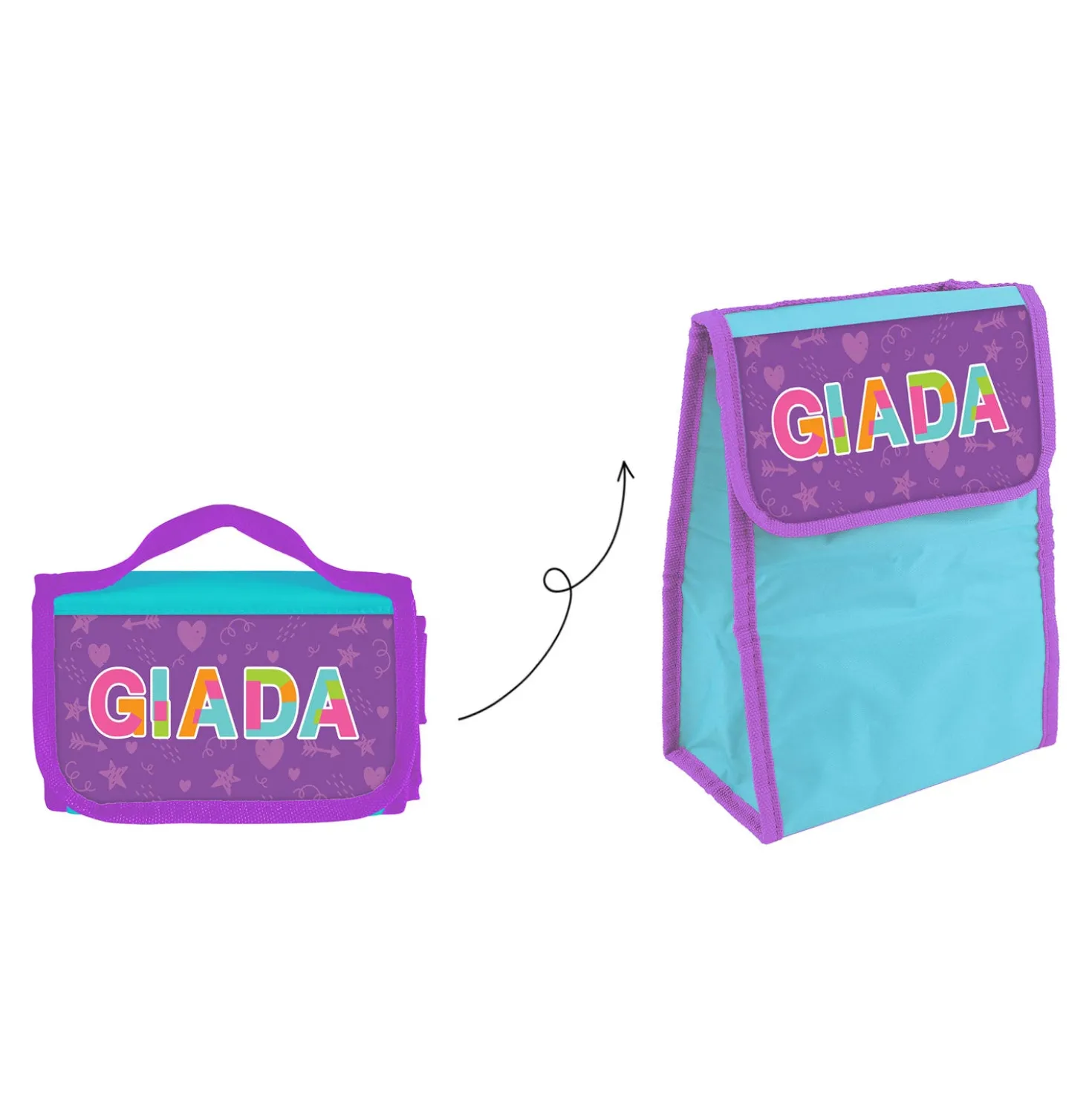 Zainetto bambina porta merenda nome Giada