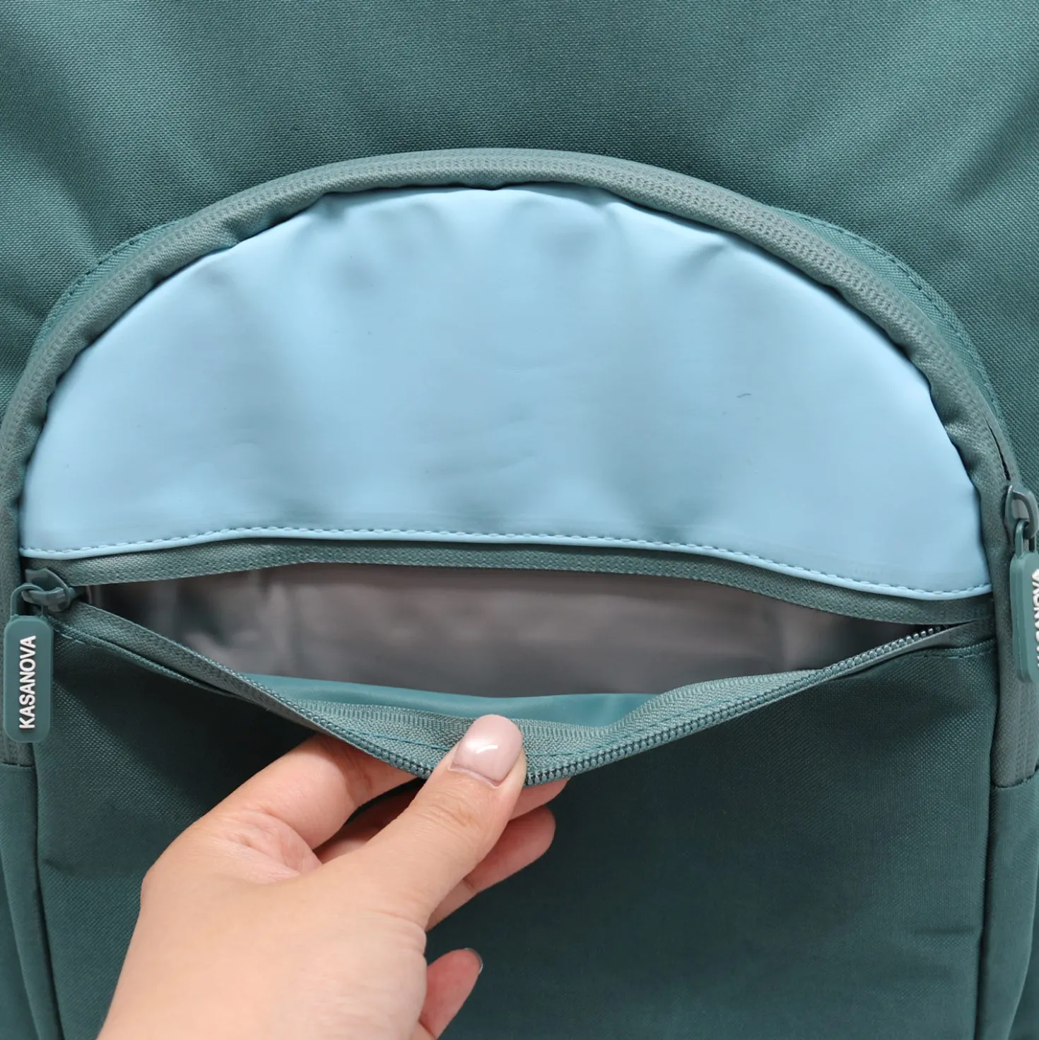 Zaino termico con tasche blu 30x19x44 cm